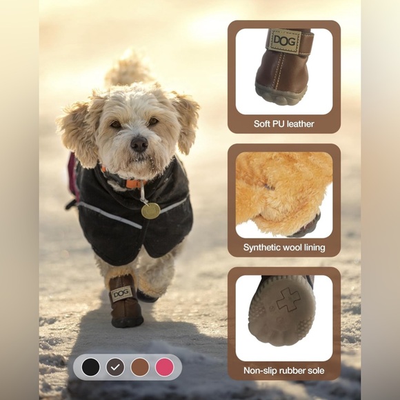 *NWT* Sherpa lined dog boots. Size 2 - Picture 1 of 5